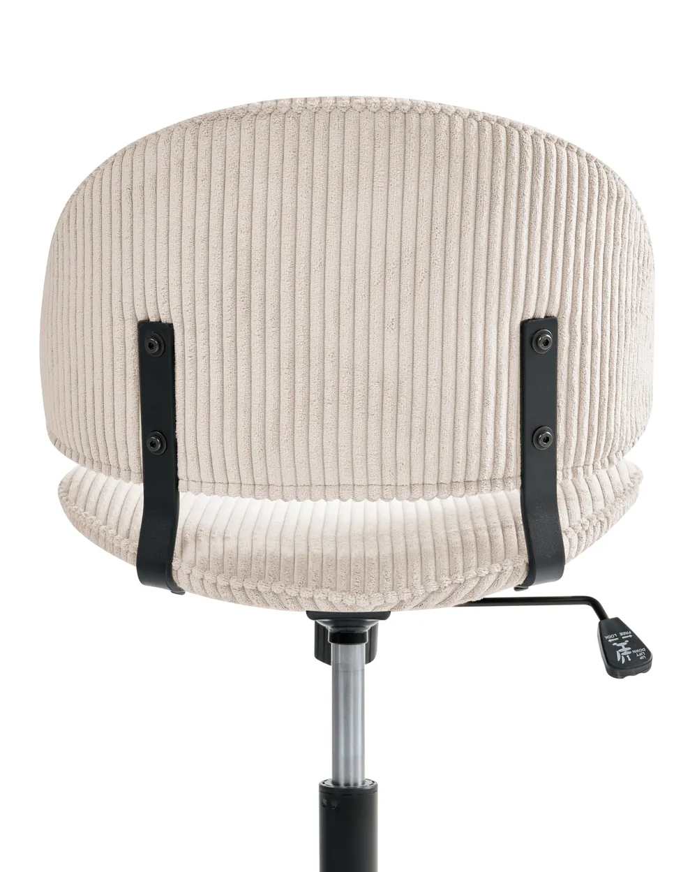 Sedia da ufficio KIANA Velluto a coste Bianco sporco_1042875
