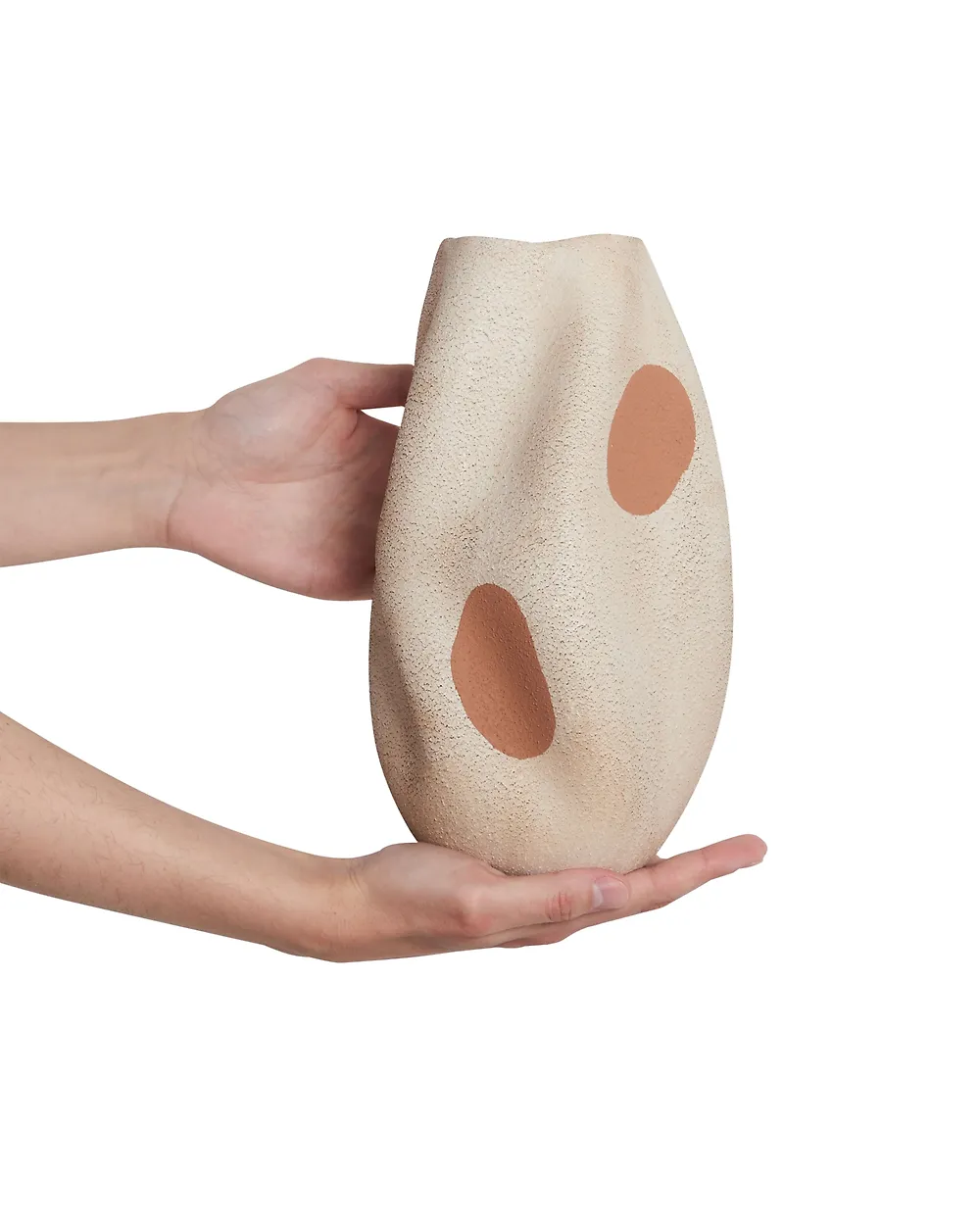 Jarrón para flores BATOIDEA 25 cm Gres Beige claro_1185199