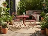 Bistro Set ALBINIA Metal Burgundy