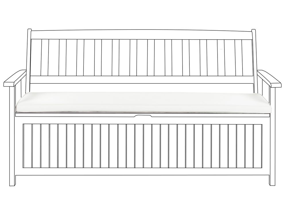 Bench Seat Pad Cushion SOVANA 148 x 45 cm Off-White