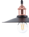 Set of 3 Metal Pendant Lamps Black SWIFT Small_807498