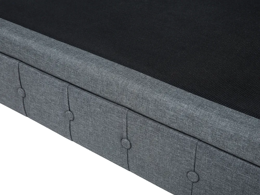 Corner Sofa 6 Seater CHESTERFIELD Fabric Grey Left Hand_706671
