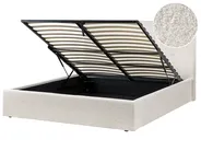 Ottoman Bed LORIENT Boucle Off-White 160 x 200 cm (EU King Size)_1040173