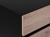 Sideboard heller Holzfarbton / schwarz 3 Schränke 3 Schubladen SYDNEY_755707