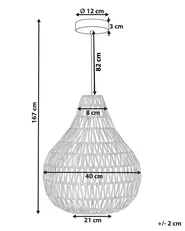 Pendant Lamp MOLOPO Paper Rope Sand Beige_816492