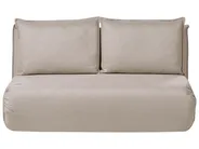 Sofa Bed 2 Seater ROROS Faux Linen Beige_1038898
