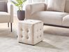 Pouf velluto beige chiaro WISCONSIN_926930