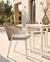 Set of 2 Garden Chairs with Cushions PARANEA Metal Beige