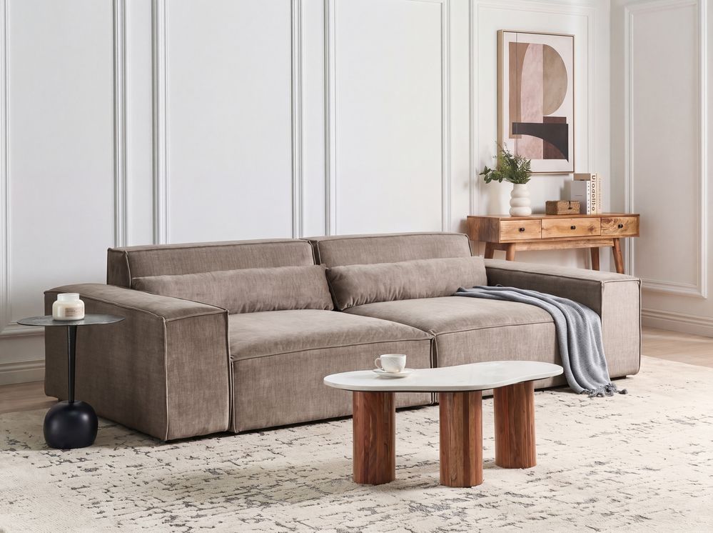 Modulsoffa 2-sits HELLNAR Ljusbrun