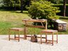Acacia Wood Convertible Bench Bistro Set Light TUENNO_921510