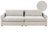 3 Seater Cord Sofa Light Grey VINSTRA_928400