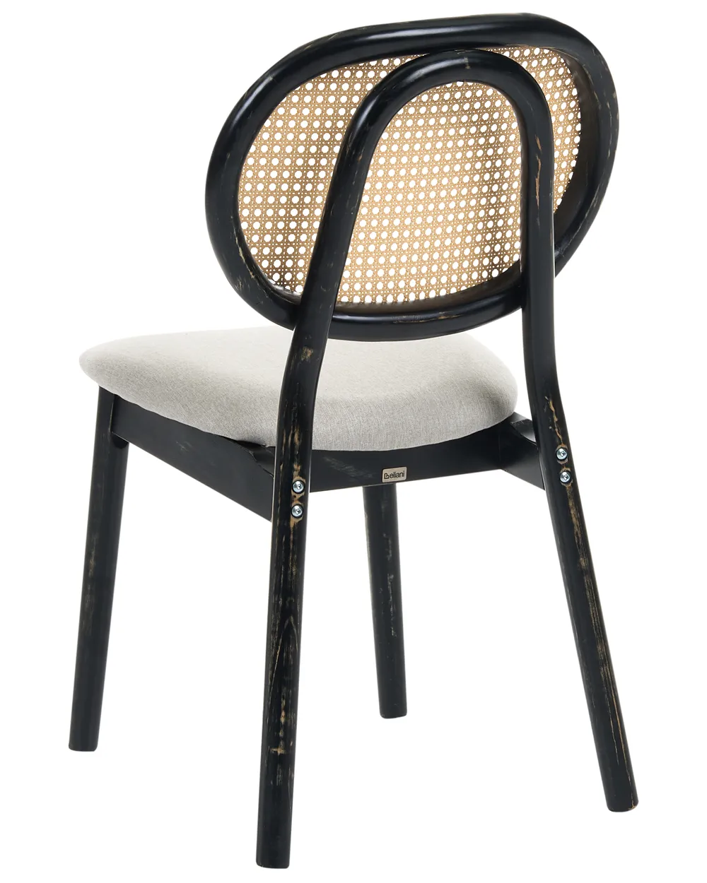 Set di 2 sedie GAVIOTA Legno Nero/Beige_1095784