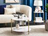 Sofabord Marmoreffekt Hvid med Guld REVA_832841