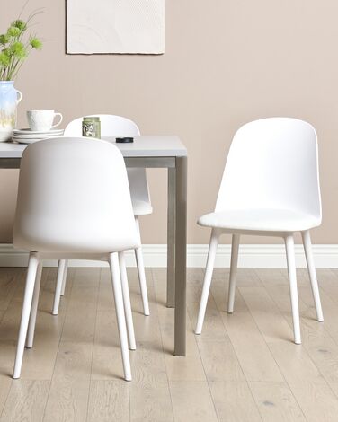 Set of 2 Dining Chairs White FOMBY