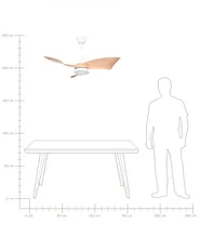 Ceiling Fan with Light HAINES with Remote LED White_1133402