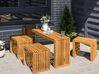 Akáciový zahradní stůl 150 x 35 cm světlé dřevo BELLANO_921889