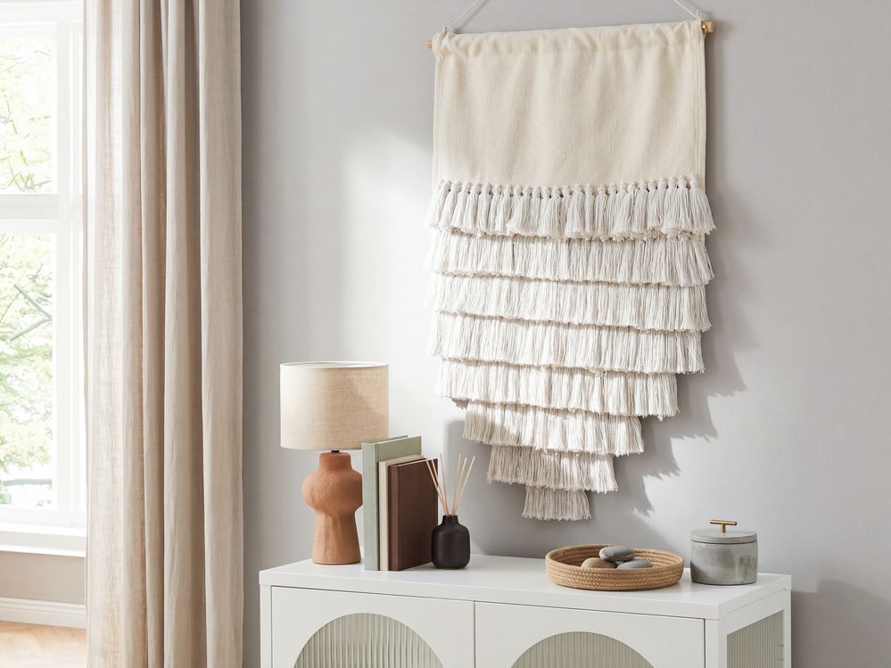 Decoración de pared de tela THUL Algodón 107 cm Blanco
