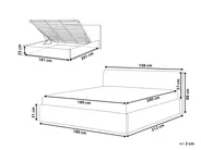 Ottoman Bed ORBEY Boucle Off-White 180 x 200 cm (EU Super King)_964687