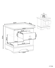 Comodino 1 cassetto WINGLAY Bianco_817870