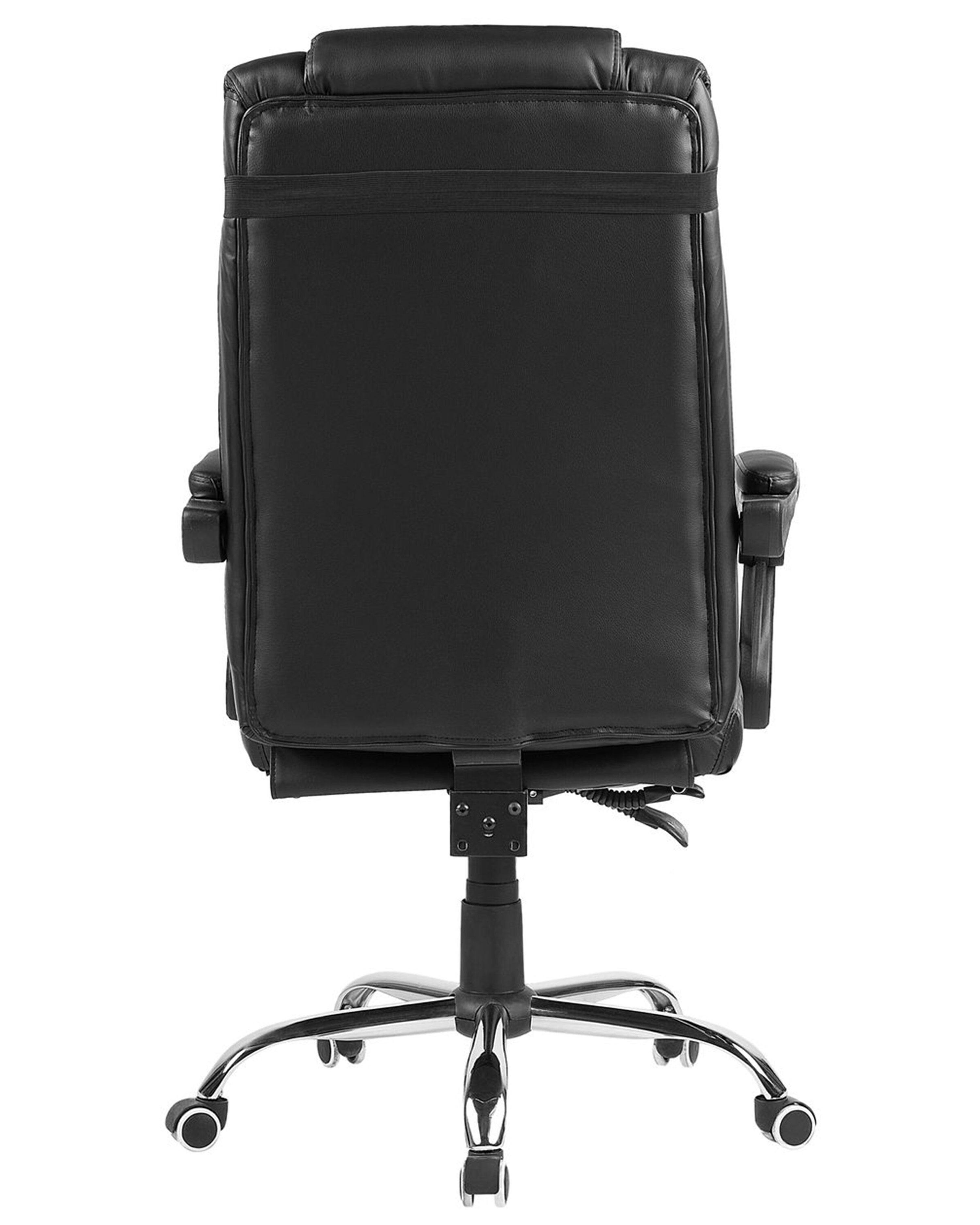 Kancelářská židle z eko kůže černá LUXURY_739425
