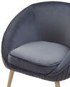 Fauteuil design en velours gris TROMSO_767254