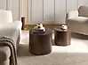 Set of 2 Coffee Tables MANTI Dark Brown