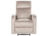 Velvet Electric Recliner Living Room Set Beige VERDAL_921690