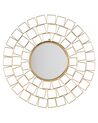 Metalowe okrągłe lustro ścienne ø 90 cm złote LABRIT_704605