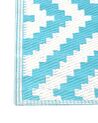 Outdoor Teppich blau 120 x 180 cm geometrisches Muster HAPUR_766396