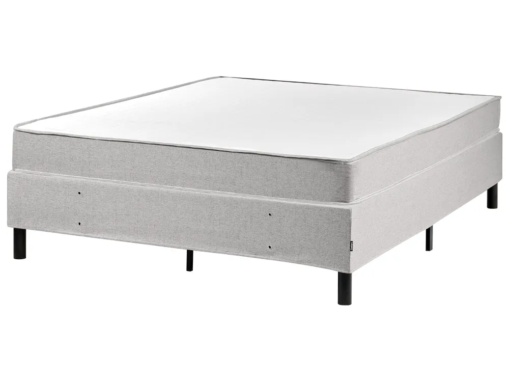 Divan Bed without Headboard Fabric COUNTESS 140 x 200 cm (EU Double) Light Grey_1054409