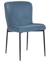 Lot de 2 chaises de salle à manger en tissu bleu ADA_873715