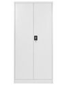 2 Door Metal Storage Cabinet White FELDSPAR_929641