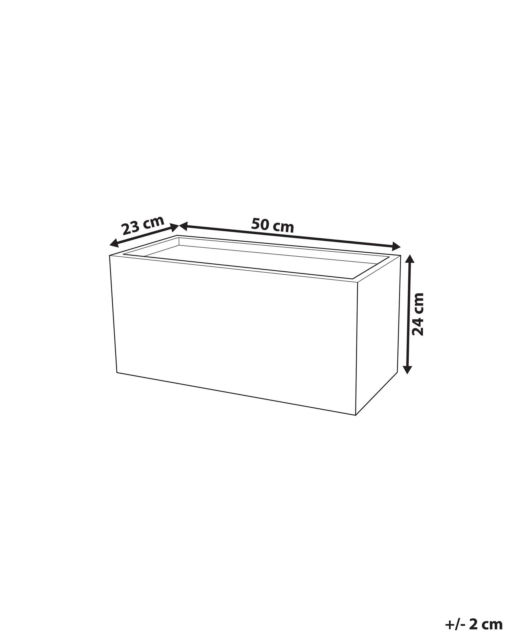 Plant Pot 50 x 23 x 24 cm Grey MYRA_781629 Plant Pot 50 x 23 x 24 cm Grey MYRA_781629