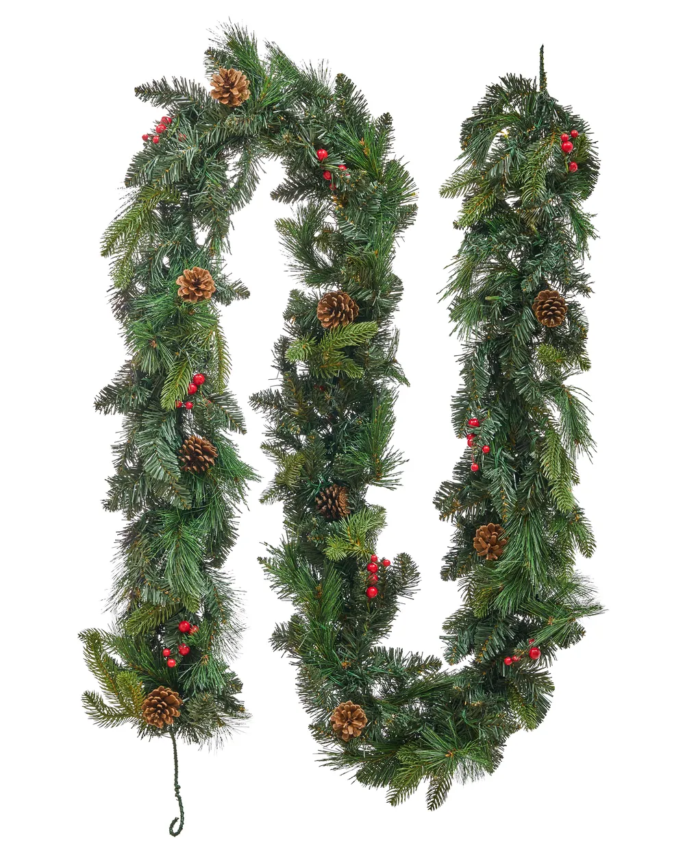Świąteczna girlanda LED WHITEHORN 270 cm Ciemnozielony_881155
