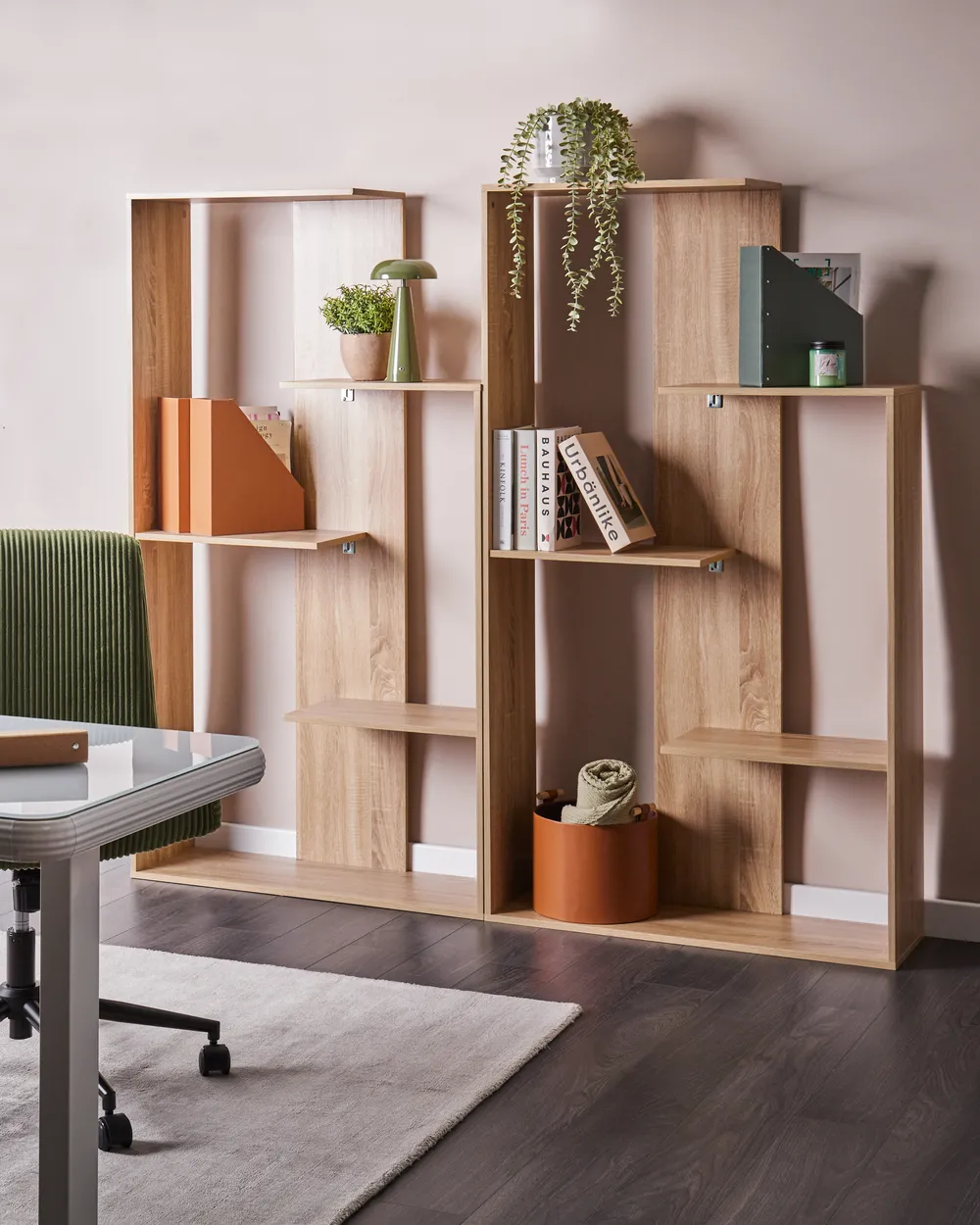 3 Tier Bookcase KAHNTAH 163 cm Light Brown_1003827