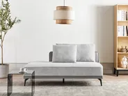 Corner Sofa 3 Seater MYKEN Fabric Light Grey Left Hand_952056