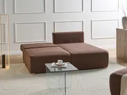 Modular Corner Sofa NERBO Boucle Brown Left Hand_1034375