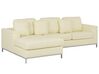 4-Sitzer Ecksofa Leder creme rechtsseitig OSLO_769124