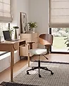 Desk Chair GUNNISON Faux Leather White