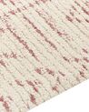 Teppich Baumwolle beige / rosa 80 x 150 cm geometrisches Muster Kurzflor EDIRNE_839295