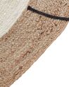 Kinderteppich Jute beige ⌀ 120 cm Bärenmotiv KOVU_909413