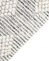 Tapis en laine 160 x 230 cm gris et blanc SAVUR_862381