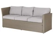 Set salotto da giardino con tavolo e pouf 5 posti BARDI con cuscini Rattan sintetico (PE) Tortora_820389