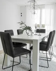 Set di 2 sedie da pranzo NEVADA Tessuto Grigio scuro_848020
