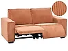 Electric Recliner Sofa 2 Seater NUKARI Corduroy Orange