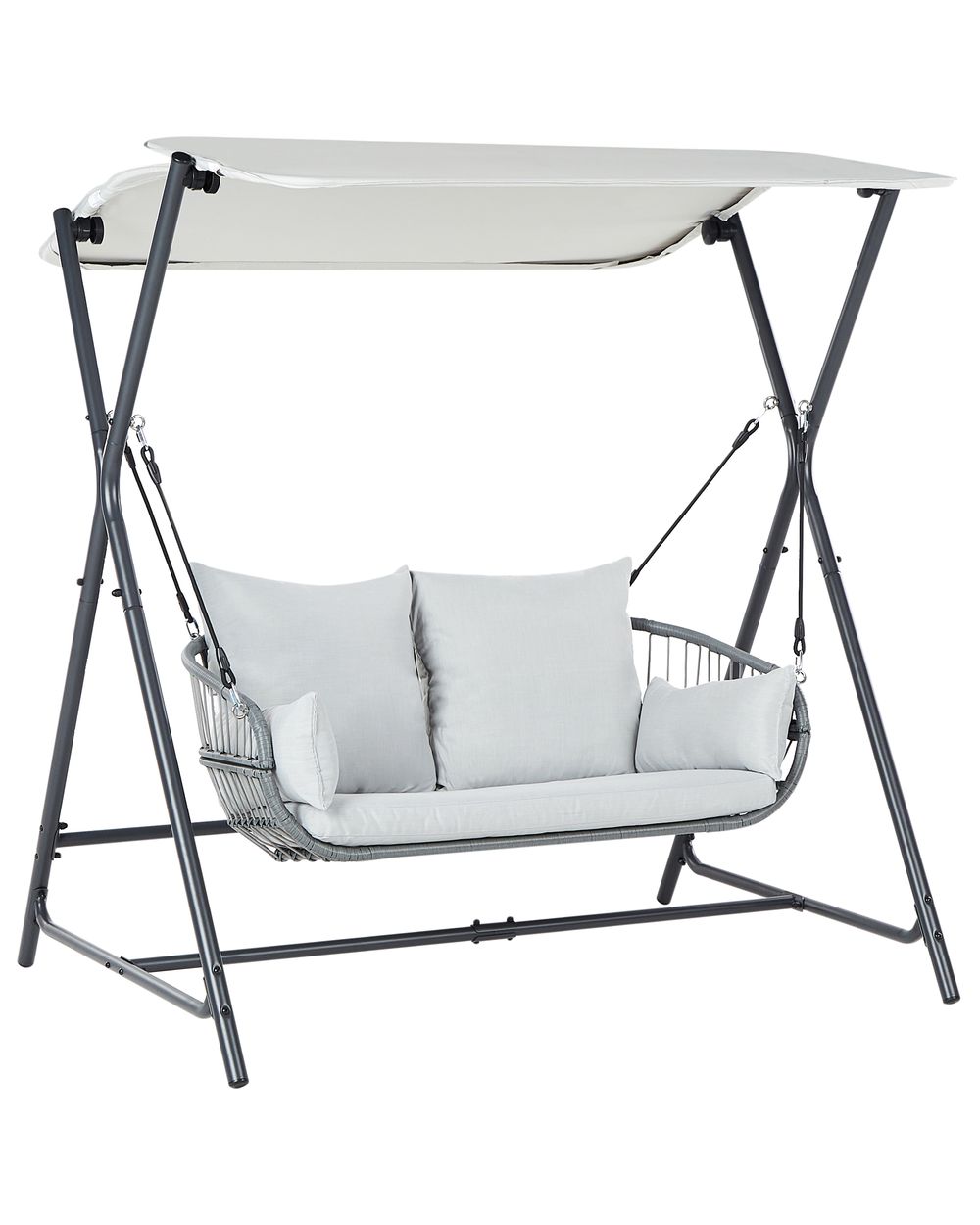 Patio Swing FIASTRA Metal Light Grey