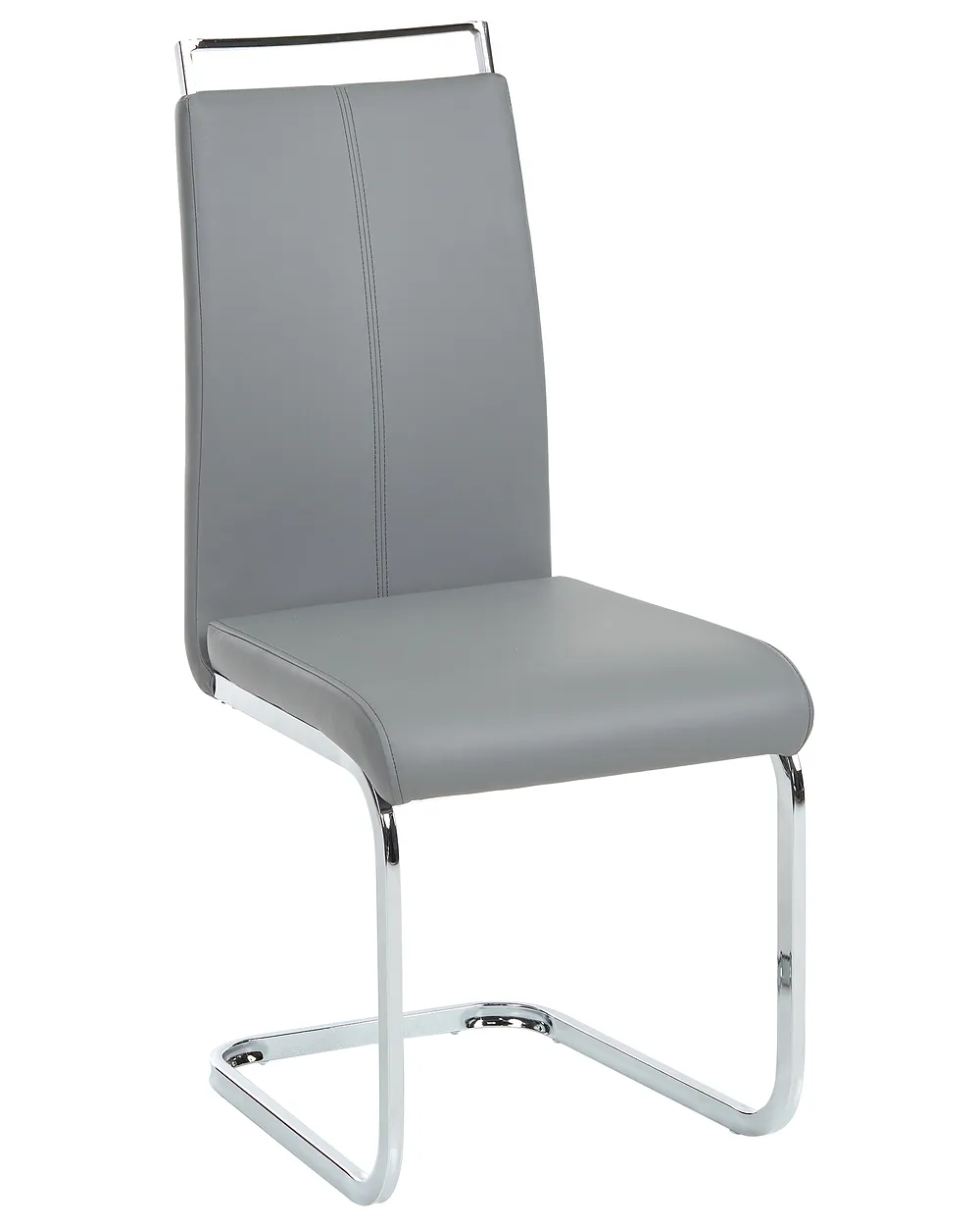 Lot de 2 chaises de salle à manger GREEDIN Cuir PU Gris_1156897