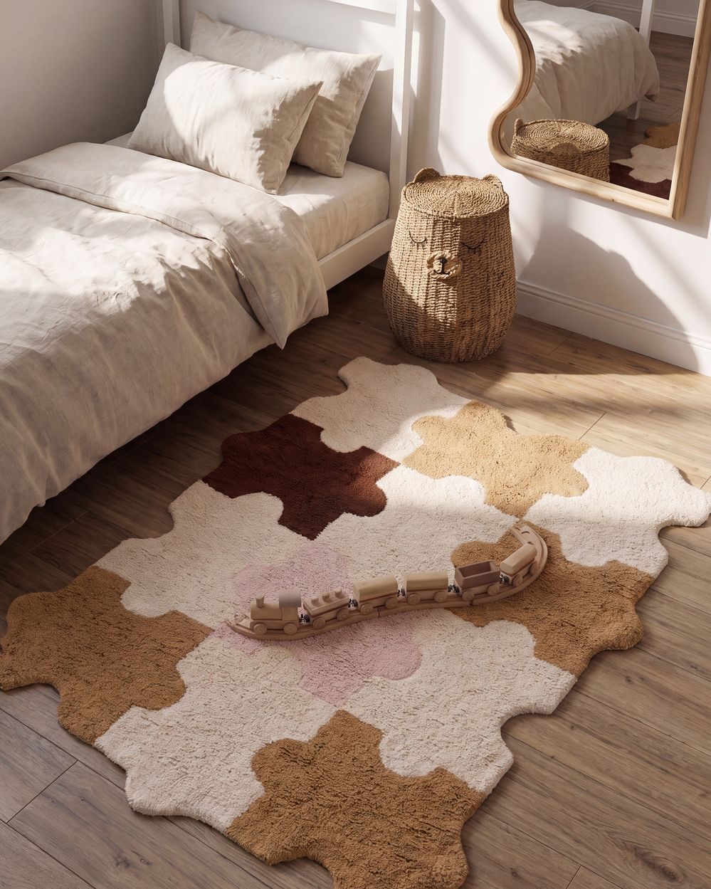 Kids Rug JIGSAW Multicolour 90 x 120 cm Cotton