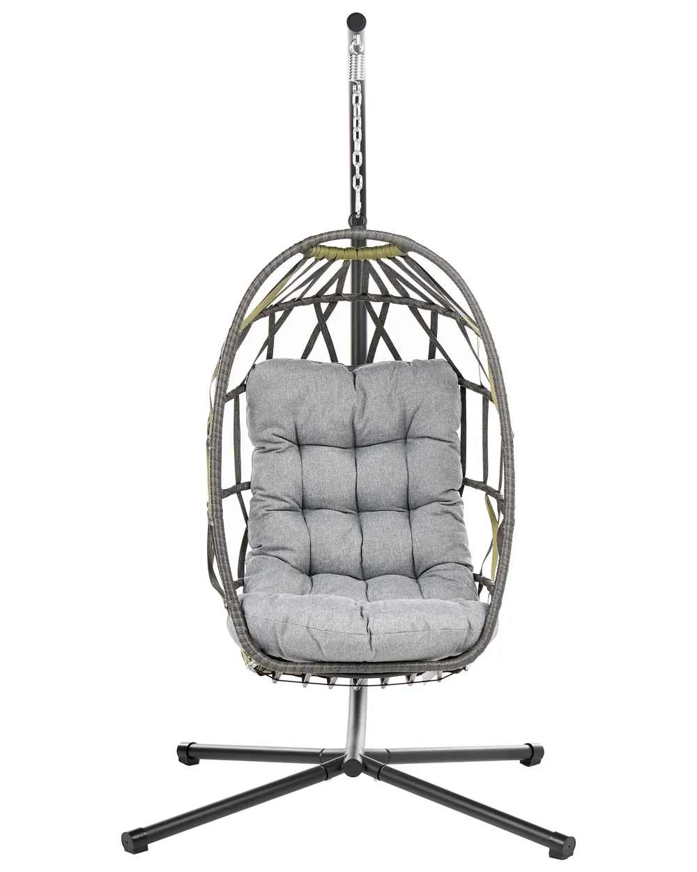 Hanging Chair with Stand GODRANO Metal Grey_1146527