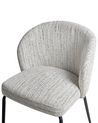 Set of 2 Fabric Dining Chairs White ZANA_938848